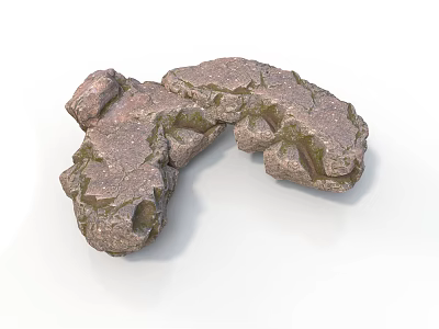 Detailed Modern 3D Rock Model with Textured Surface for Design Projects 3d model