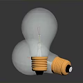 Transparent Light Bulbs Electronic Appliances With Golden Base And Clear Glass Design