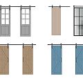 Modern Barn Door 3d model