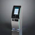 Modern Self Service Kiosk With Touchscreen Interface And Payment Slot Design 3d model