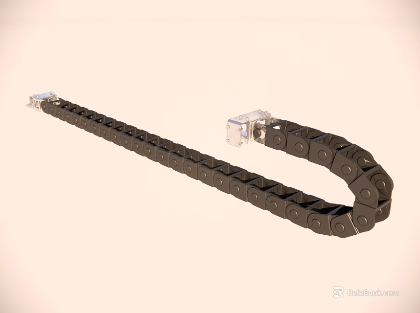 Heavy Duty Industrial Cable Chain for Machinery Cable Protection and Smooth Movement 3d model 