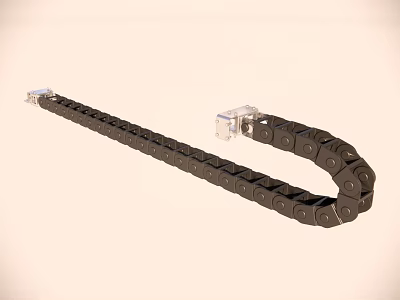 Heavy Duty Industrial Cable Chain for Machinery Cable Protection and Smooth Movement 3d model