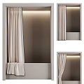 Soft Beige Curtain Drapery Panels For Modern Window Interior Design