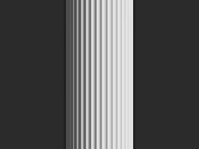 White Vertical Striped Architectural Component With Smooth Surface And Classic Design 3d model
