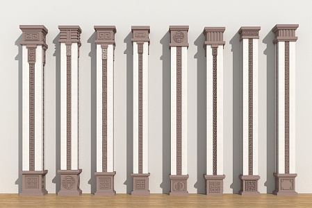 Chinese pillar 3d model