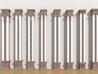 Chinese pillar 3d model
