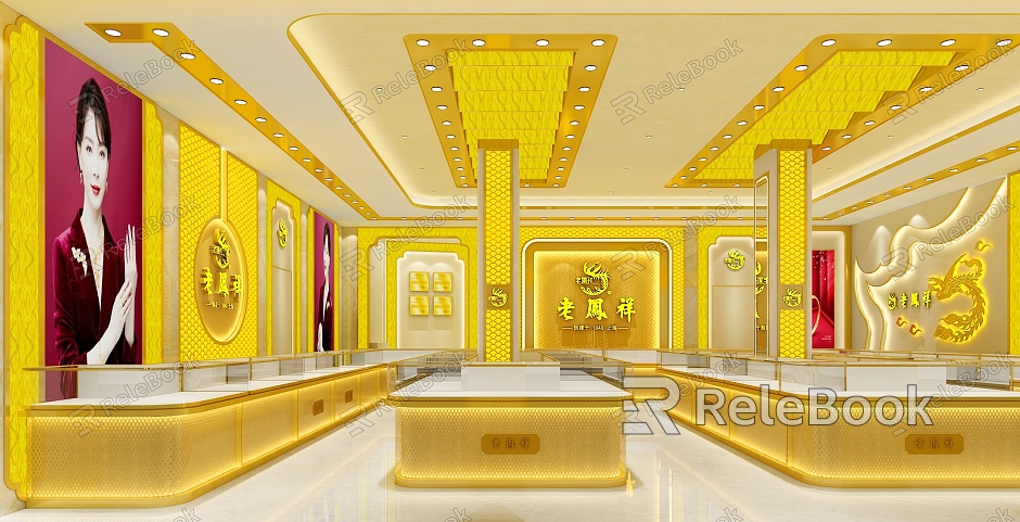 Modern Jewelry Store Lao Fengxiang model