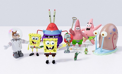 Modern Toy Cartoon Doll Spongebob 3d model