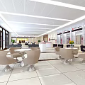 Taipei Bank Modern Lobby Interior With Reception Desk Seats Windows And Lighting