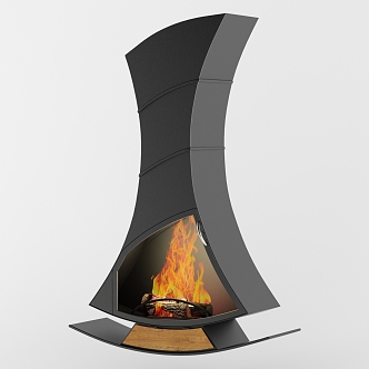 Italian Light Luxury Artistic Modeling Heating Fireplace Stove 3d model