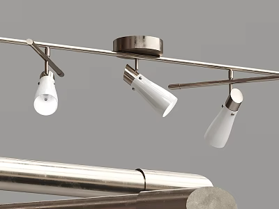 Modern Adjustable Ceiling Light With Multiple White Shades And Metal Frame 3d model