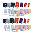 Colorful Modern Computer Monitors With Various Hues And Sleek Design Arrangement