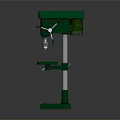Green Industrial Equipment Heavy Duty Drill Press With Stable Workbench And Metal Base