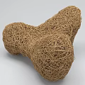 Artistic Irregular Shaped Sofa Made With Woven Rattan For Modern Living Space