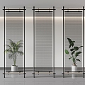 Modern screen partition 3d model