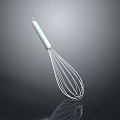 Stainless Steel Whisk With Metal Wire Construction And Comfortable Handle For Kitchen Use
