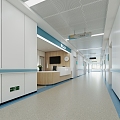 Modern Nurse Station Hospital Aisle 3d model