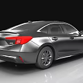 Honda Silver Gray Sedan With Modern Exterior Design And Sleek Body Lines