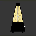 Classic Black Metronome with Yellow Dial and Accurate Scale for Daily Use