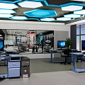 Modern Classroom Computer School Classroom Computer Room Computer Room Computer Classroom Computer Room Multimedia Classroom Computer Desk and Chair 3d model