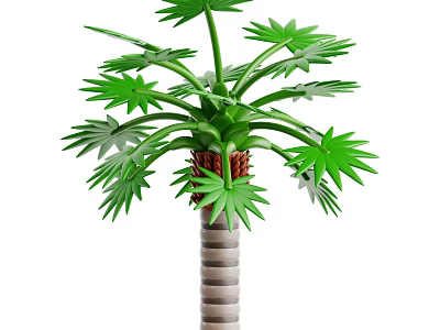 Fresh Heart of Palm Vegetable From Tropical Palm Tree Healthy Food Ingredient 3d model
