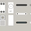 Smart Home Control Devices With Modern White Black Panels Sensors And Switches