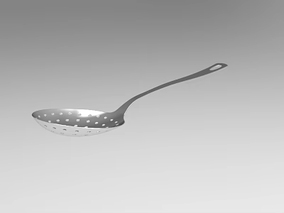 Stainless Steel Slotted Spoon With Long Handle Perforated Kitchen Tool For Straining Food 3d model