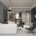 Modern Minimalist Open Living And Dining Room With Elegant Neutral Tone Cozy Home Interior Design