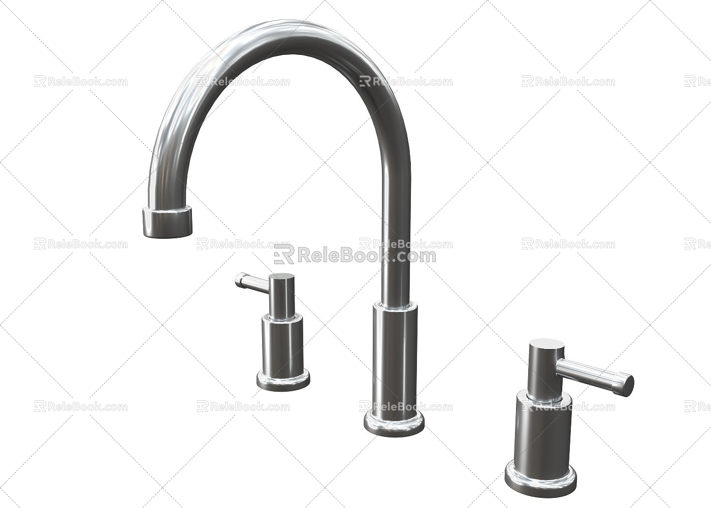 Kitchen faucet stainless steel faucet water valve Water inlet and outlet water switch water switch faucet combination metal faucet kitchen faucet 3d model