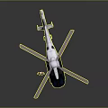Sleek White Modern Helicopter With Rotors Cockpit And Shiny Exterior Design