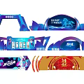 Colorful Modern Event Entrance Gate Designs For Sign In And Stage Areas