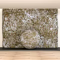 Indoor Plant Combination Featuring Green Wall And Spherical Natural Decorative Design
