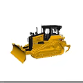 CAT Yellow Tracked Bulldozer Utility Vehicle With Cabin And Blade