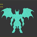 Fantasy Armored Creature With Metallic Wings And Detailed Dark Armor Design