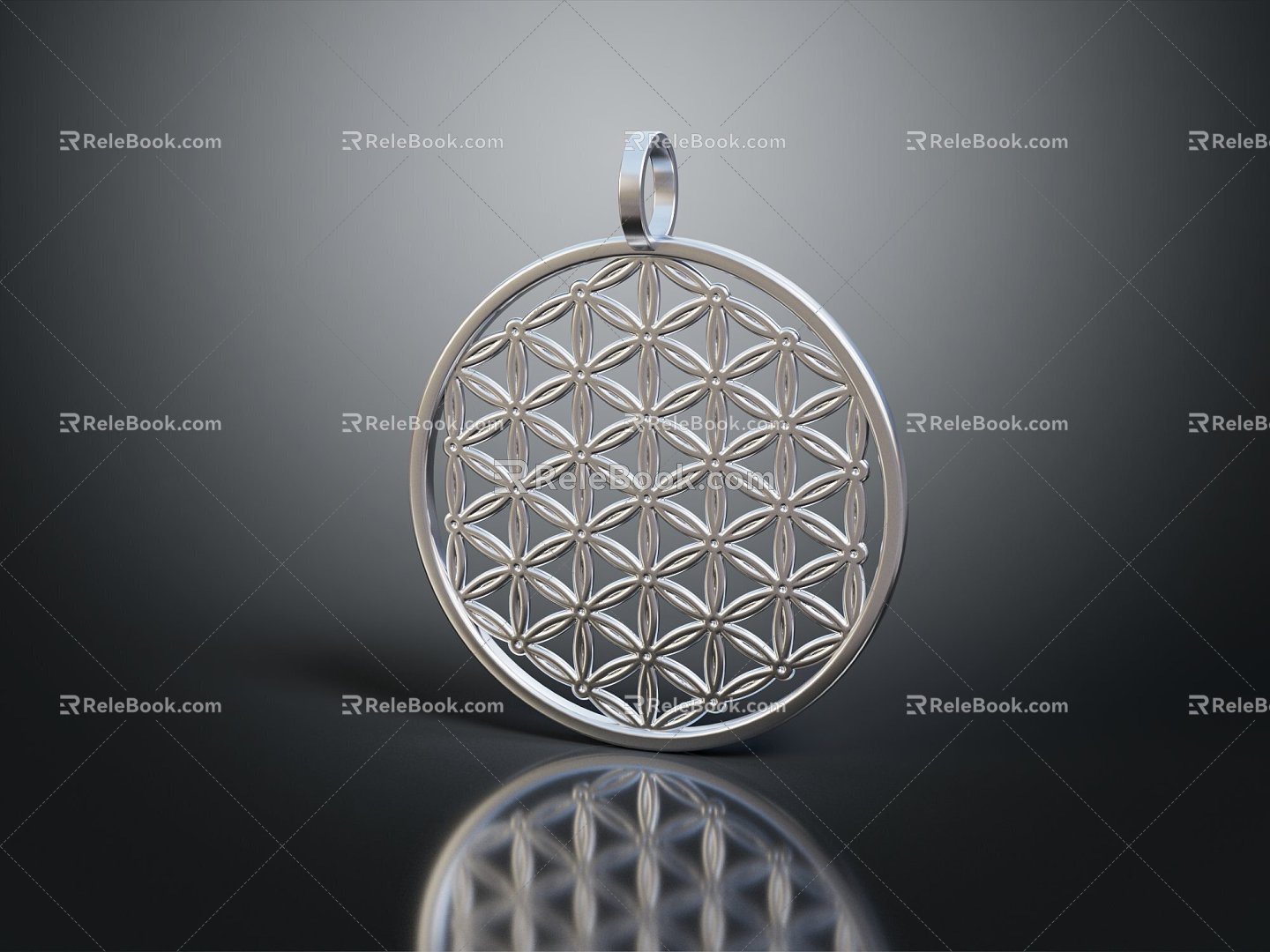 Modern Pendant Life Flower Geometric Pendant 3d model