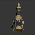 Vintage Rotary Telephone With Gold Accents And Classic Design Details