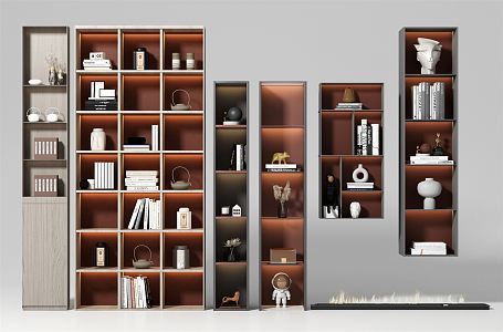 Modern Storage Cabinet Storage Rack Display Rack Combination 3d model