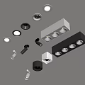 Modern Downlights and Spotlights Ceiling Lighting Fixtures With Various Styles Different Colors And Designs