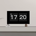 Modern TV Stand With Flat Screen TV Green Plant And Decorations In Living Room