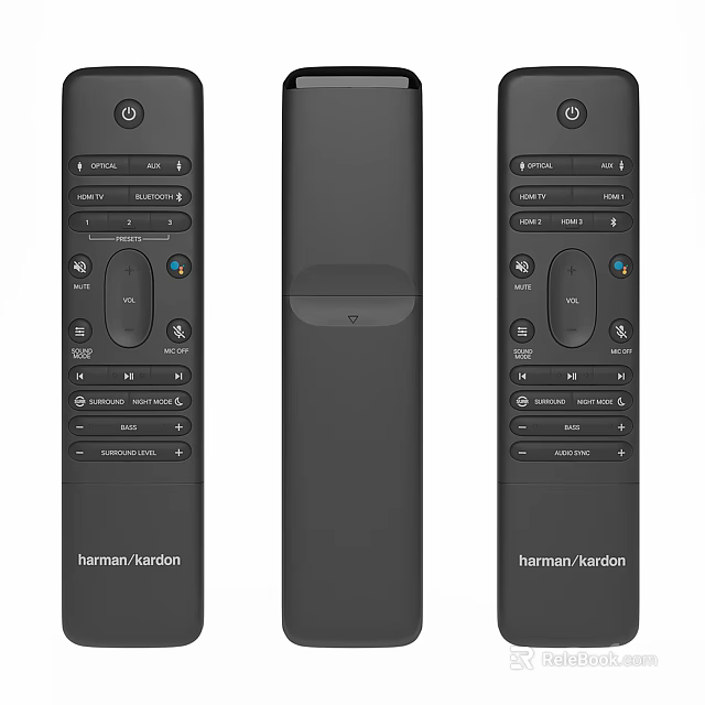 Black Harmark Kardom Kitchen Appliance Remote Controls With Function Buttons 3d model 