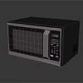 Modern Black Microwave Oven With Digital Control Panel And LED