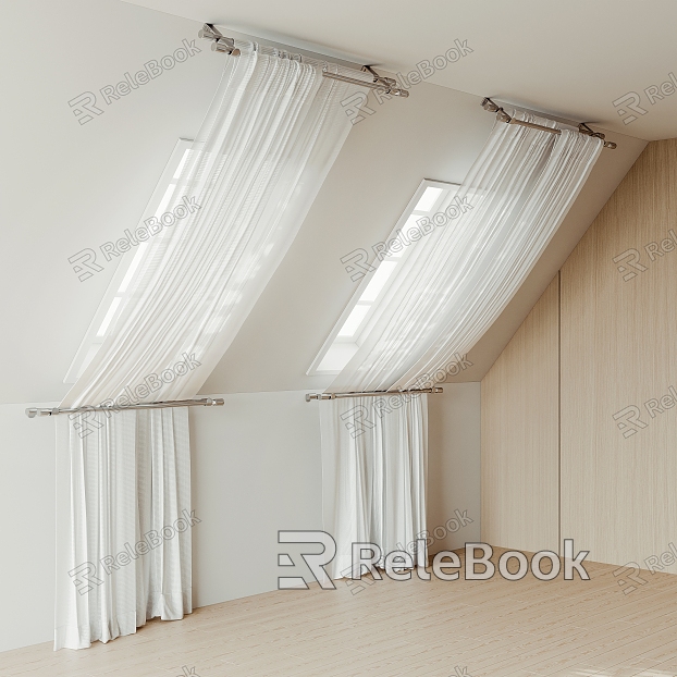 Modern Curtain Attic Curtain Gauze Curtain model