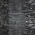 Modern wall culture stone marble brick background wall 3d model