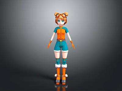 Cartoon Beauty Animation Beauty Animation Beauty Cartoon Girl Animation Girl Cartoon Girl Fantasy Beauty 3d model