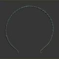 Ancient Bronze Twisted Ring Ornament With Green Patina And End Loops