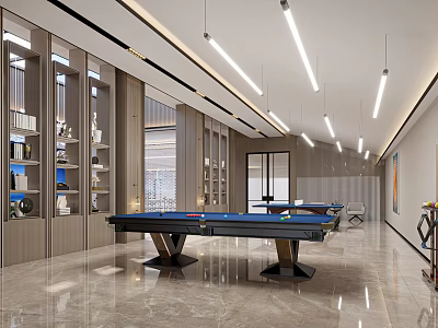 Modern Billiard Room 3d model