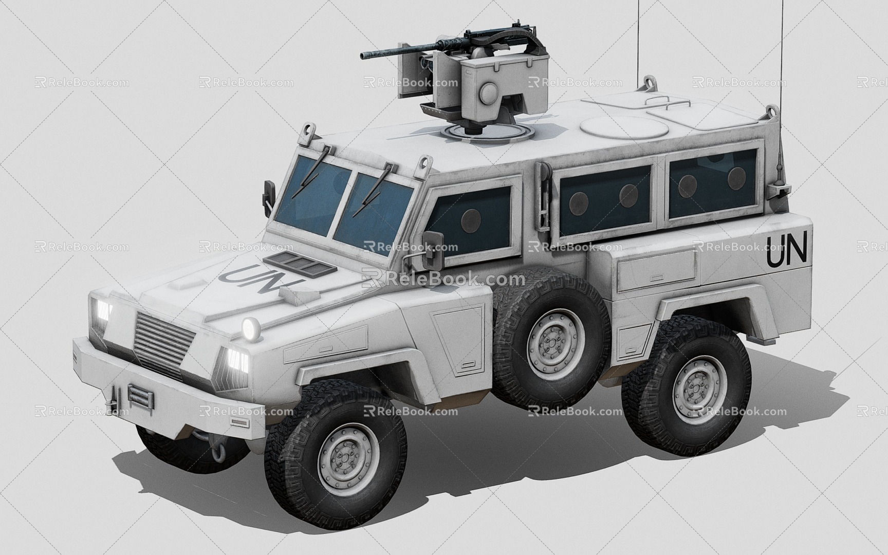 Armored vehicle United Nations MRAP anti-mine anti-ambush vehicle 3d model