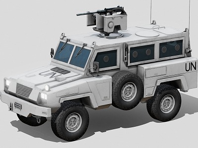 Armored vehicle United Nations MRAP anti-mine anti-ambush vehicle 3d model