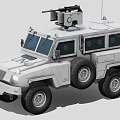 Armored vehicle United Nations MRAP anti-mine anti-ambush vehicle 3d model