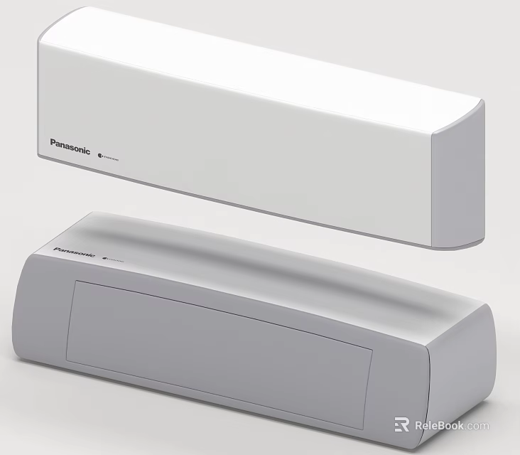 Panasonic Daily Electrical Appliances Two Models Modern White And Gray Home Design 3d model 
